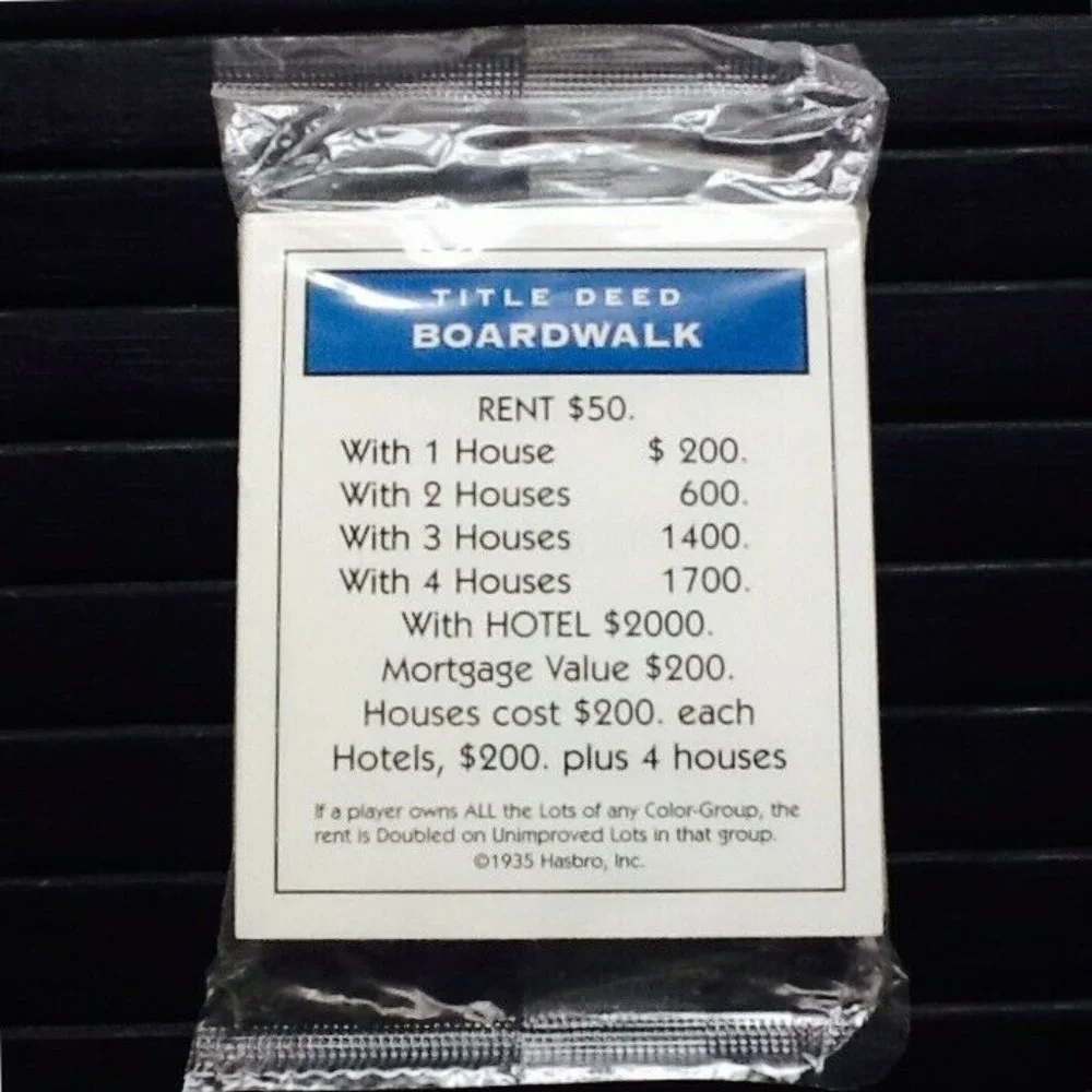 brand new Sealed Package of Monopoly Property Titles